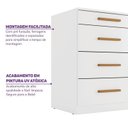 Ver imagem 5 de Cômoda Infantil 2 Portas 4 Gavetas Casulo Casatema MadeiraOriginals Branco