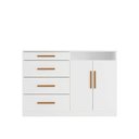 Ver imagem 2 de Cômoda Infantil 2 Portas 4 Gavetas Casulo Casatema MadeiraOriginals Branco