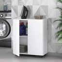 Ver imagem 1 de Armário Lavanderia com 2 Portas Multimóveis MP5023 Branco/Preto