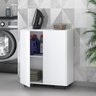 Armário Lavanderia com 2 Portas Multimóveis MP5023 Branco/Preto - 1