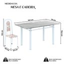 Ver imagem 3 de Conjunto Sala de Jantar com 6 Cadeiras Lara Branco/Bege