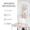 Ver imagem 6 de Conjunto Sala de Jantar com 6 Cadeiras Lara Branco/Bege