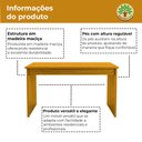 Ver imagem 2 de Escrivaninha Alto Padrão para Quarto/Escritório Minimalista de Madeira Maciça 140 Veneza Freijó