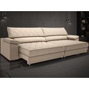 Ver imagem 2 de Sofá de Duplo Molejo com Carregador Usb, Retrátil e Reclinável Valencia 2,90m Linho Soft Bege-