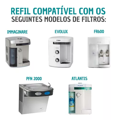 Refil Filtro de Água Compatível com Ibbl Immaginare, Pdf, Frq600, Frq600 Expert e Pfn - 3