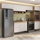 Ver imagem 1 de Armário de Cozinha Modulada com Balcão de Pia e Torre Quente Paris Multimóveis Mp2224 Rustic/