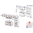 Ver imagem 4 de Armário de Cozinha Modulada com Balcão de Pia e Torre Quente Paris Multimóveis Mp2224 Rustic/