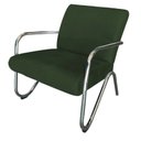 Ver imagem 5 de Kit Namoradeira + 2 Poltronas Decorativa Bela Suede Verde Braço Cromado