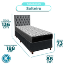 Ver imagem 3 de Cama Box + Colchão Solteiro Ortobom D33 Iso100 + Cabeceira Estofada