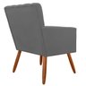 Kit 2 Poltronas Decorativas Cecilia Pés Palito Suede Cinza - Ds Estofados - 5