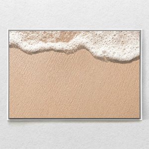 Quadro Decorativo Beira Mar Com Moldura e Sem Vidro 100X160