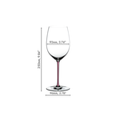 Ver imagem 3 de Kit 2 Taças Vinho Riedel Fatto a Mano Merlot Haste Colorida Cor:rosa
