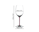 Ver imagem 3 de Kit 2 Taças Vinho Riedel Fatto a Mano Merlot Haste Colorida Cor:rosa