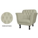 Ver imagem 4 de Poltrona Decorativa Pés Luis XV Suede Bege - DS Estofados