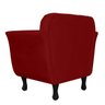 Poltrona Decorativa Pés Luis XV Suede Bordô - DS Estofados - 3