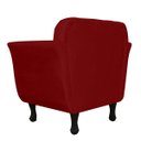 Ver imagem 3 de Poltrona Decorativa Pés Luis XV Suede Bordô - DS Estofados