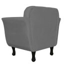 Ver imagem 4 de Poltrona Decorativa Pés Luis XV Suede Cinza - DS Estofados
