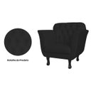 Ver imagem 4 de Poltrona Decorativa Pés Luis XV Suede Preto - DS Estofados