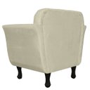 Ver imagem 4 de Kit 2 Poltronas Decorativas Pés Luis xv Suede Bege - Ds Estofados