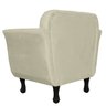 Kit 2 Poltronas Decorativas Pés Luis xv Suede Bege - Ds Estofados - 4
