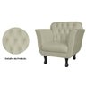 Kit 2 Poltronas Decorativas Pés Luis xv Suede Bege - Ds Estofados - 5