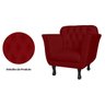 Kit 2 Poltronas Decorativas Pés Luis xv Suede Bordô - Ds Estofados - 5