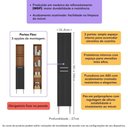 Ver imagem 2 de Paneleiro Armário de Cozinha 31,5cm 2 Portas Flex Pequim Multimóveis Mp2382 Madeirado/preto