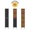 Ver imagem 5 de Paneleiro Armário de Cozinha 31,5cm 2 Portas Flex Pequim Multimóveis Mp2382 Madeirado/preto