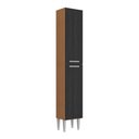 Ver imagem 1 de Paneleiro Armário de Cozinha 31,5cm 2 Portas Flex Pequim Multimóveis Mp2382 Madeirado/preto