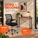 Ver imagem 5 de Conjunto de Escritório Mesa Dora e Cadeira Begônia Mesh Preta