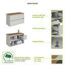 Ver imagem 3 de Balcão Gabinete de Banheiro Suspenso com 2 Portas e 1 Gaveta 80cm Multimóveis Crart-BAL002 -