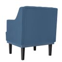 Ver imagem 4 de Kit 2 Poltronas Decorativas Clássica Pés Trapézio Suede Azul Marinho - Ds Estofados