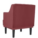 Ver imagem 4 de Kit 2 Poltronas Decorativas Clássica Pés Trapézio Suede Bordô - Ds Estofados