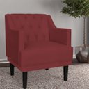 Ver imagem 3 de Kit 2 Poltronas Decorativas Clássica Pés Trapézio Suede Bordô - Ds Estofados