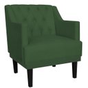 Ver imagem 2 de Kit 2 Poltronas Decorativas Clássica Pés Trapézio Suede Verde - Ds Estofados