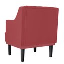 Ver imagem 4 de Kit 2 Poltronas Decorativas Clássica Pés Trapézio Suede Vermelho - Ds Estofados