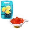 Espremedor Suco Manual Laranja + Tábua Corte Retangular Azul - 1