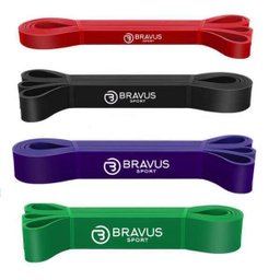 Kit Super Bands Bravus Sport Elástico Extensor E Sacolinha - 2