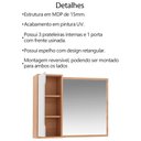 Ver imagem 5 de Conjunto 3 Peças Banheiro Bn3600x44x45 Amendoa Branco