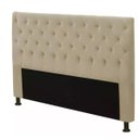 Ver imagem 1 de Cabeceira Casal 140cm Para Cama Box Sofia Corino Bege - DS Móveis