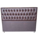 Ver imagem 1 de Cabeceira Casal 140cm Para Cama Box Sofia Corino Marrom - DS Móveis