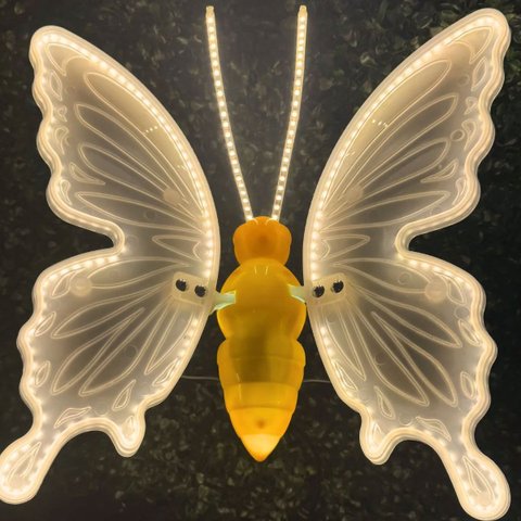 Borboleta LED Movimento Asa Enfeite Natal Casamento Aniversario Evento Decoraçao Luz Jardim Quintal 