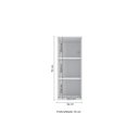 Ver imagem 2 de Aéreo Maleiro Alto de 1 Porta com Tela 36cm Linha Modulado Adapt N540 Kappesberg - Branco/nogueira