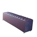 Ver imagem 1 de Calçadeira Recamier Baú Solteiro 90cm Sofia Corino Marrom