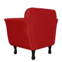 Ver imagem 4 de Kit 2 Poltronas Decorativas Pés Luis xv Suede Vermelho - Ds Estofados