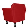 Kit 2 Poltronas Decorativas Pés Luis xv Suede Vermelho - Ds Estofados - 4
