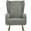 Ver imagem 3 de Poltrona de Amamentação Balanço Base Milka Liz D02 Couríssimo Tramado Verde C-296 C-120 - Lyam Decor