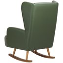 Ver imagem 7 de Poltrona de Amamentação Balanço Base Milka Liz D02 Couríssimo Tramado Verde C-296 C-120 - Lyam Decor