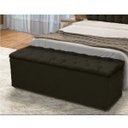 Ver imagem 2 de Calçadeira Recamier Baú Casal Queen 160cm Sofia Suede Preto