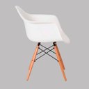 Ver imagem 6 de Kit 2 Cadeiras Charles Eames Eiffel com Braço Branco Polipropileno Cozinha Sala de Estar Jantar Mesa